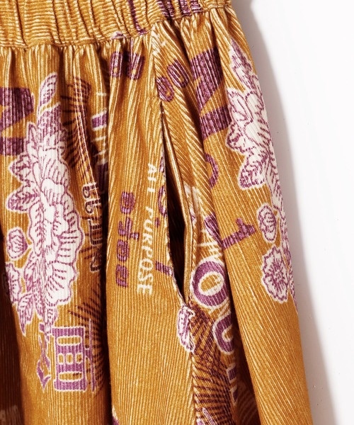 チャイハネ（チャイハネ）の「【チャイハネ】レトパケコーデュロイスカート（スカート・レディース・ベージュ/ブラック/イエロー・FREE）」の8枚目の写真