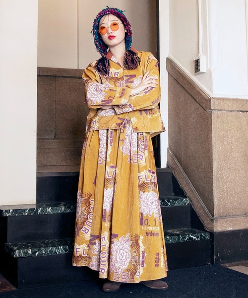 チャイハネ（チャイハネ）の「【チャイハネ】レトパケコーデュロイスカート（スカート・レディース・ベージュ/ブラック/イエロー・FREE）」の9枚目の写真