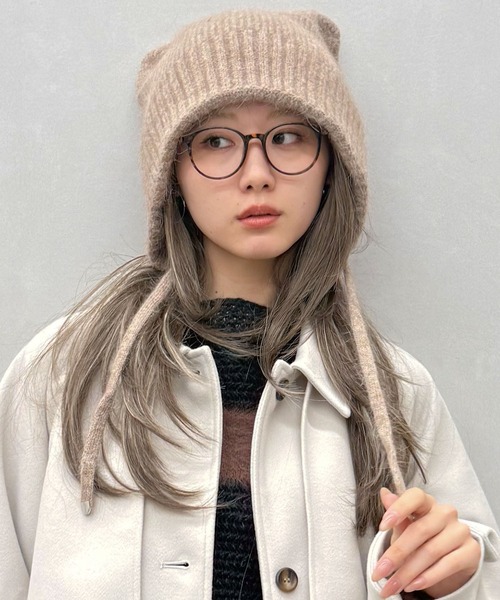 セール】ネコ耳ボンネット（ニットキャップ/ビーニー）｜SpRay