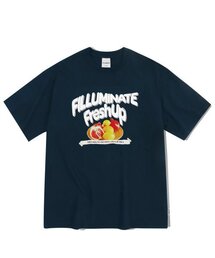 オーバーサイズフルーティジTシャツ-ネイビー