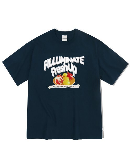 F.ILLUMINATE(フィルミネイト)の「オーバーサイズフルーティジTシャツ-ネイビー(Tシャツ/カットソー・レディース・その他・MEDIUM/LARGE/X-LARGE)」の1枚目の写真