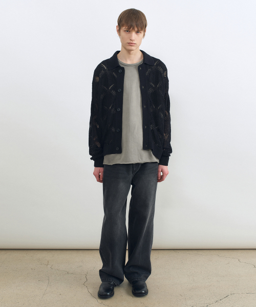 INSILENCE(インサイロンス)の「クロシェカラーカーディガンBLACK(カーディガン/ボレロ・レディース・その他・SMALL/MEDIUM/LARGE)」の2枚目の写真