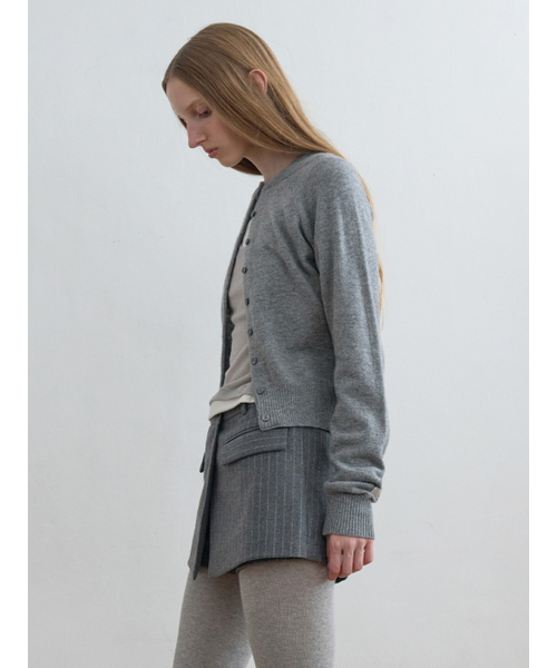Kijun(キジュン)の「Double Neck Knit Cardigan Melange Grey(カーディガン/ボレロ・レディース・その他・SMALL/MEDIUM)」の2枚目の写真