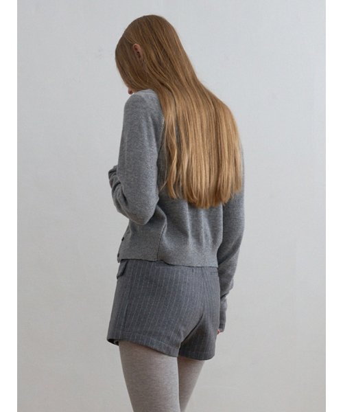 Kijun(キジュン)の「Double Neck Knit Cardigan Melange Grey(カーディガン/ボレロ・レディース・その他・SMALL/MEDIUM)」の3枚目の写真