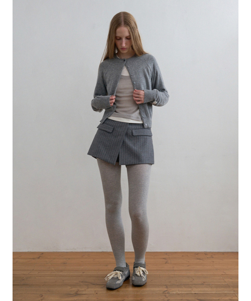 Kijun(キジュン)の「Double Neck Knit Cardigan Melange Grey(カーディガン/ボレロ・レディース・その他・SMALL/MEDIUM)」の4枚目の写真