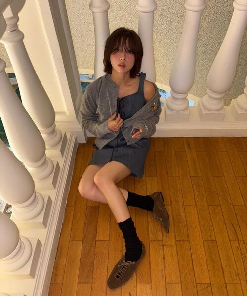 Kijun(キジュン)の「Double Neck Knit Cardigan Melange Grey(カーディガン/ボレロ・レディース・その他・SMALL/MEDIUM)」の11枚目の写真