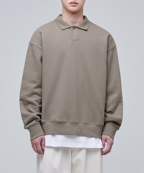 MUSINSA STANDARD(ムシンサスタンダード)の「特大カラースウェットシャツ【ダスティベージュ】(スウェット・メンズ・その他・SMALL/MEDIUM/XX-LARGE/XXX-LARGE/X-LARGE)」の2枚目の写真
