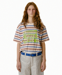 TEKET（テケット）の「Noise Stripe Tee Blue（Tシャツ/カットソー・メンズ）」