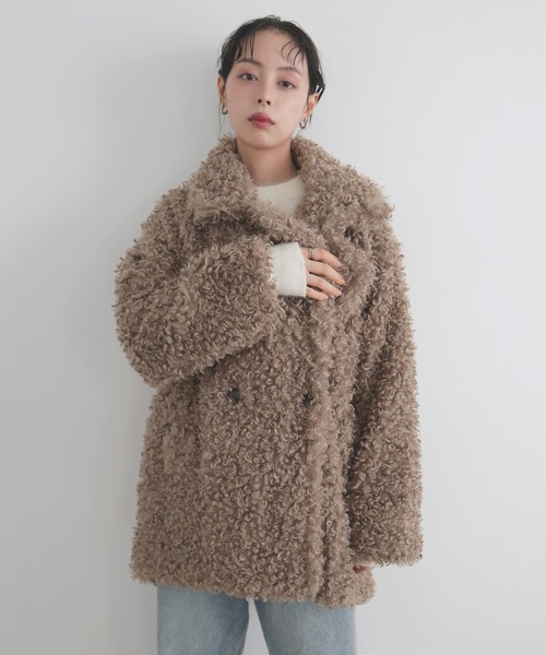 LIAN プードルファーブルゾン セール】プードルファーテーラードコート（ピーコート）｜LIAN（リアン