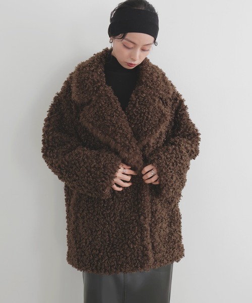 LIAN プードルファーブルゾン プードルファーテーラードコート（ピーコート）｜LIAN（リアン）の