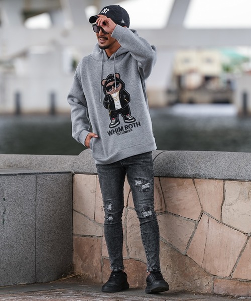 adamsJUGGLER（アダムスジャグラー）の「W/Rヒップベアーフーディー（パーカー・メンズ・ブラック/グレー・M/L）」の8枚目の写真