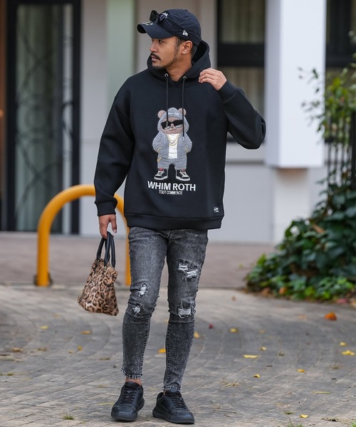 adamsJUGGLER（アダムスジャグラー）の「W/Rヒップベアーフーディー（パーカー・メンズ・ブラック/グレー・M/L）」の5枚目の写真