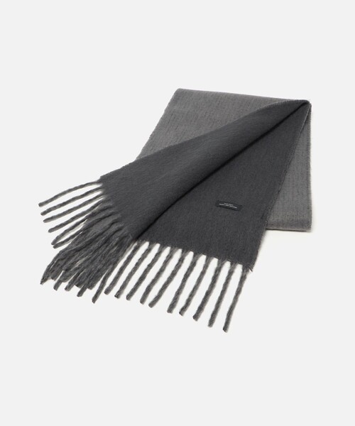 green label relaxing(グリーンレーベルリラクシング)の「GLR ブークレ リバーシブル マフラー(マフラー・メンズ・ブラック/ダークブラウン/ネイビー・FREE)」の4枚目の写真