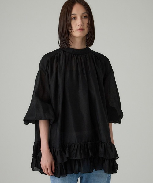 BABYLONE（バビロン）の「シアーフリルブラウス（シャツ/ブラウス