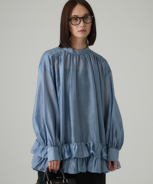 BABYLONE（バビロン）の「シアーフリルブラウス（シャツ/ブラウス