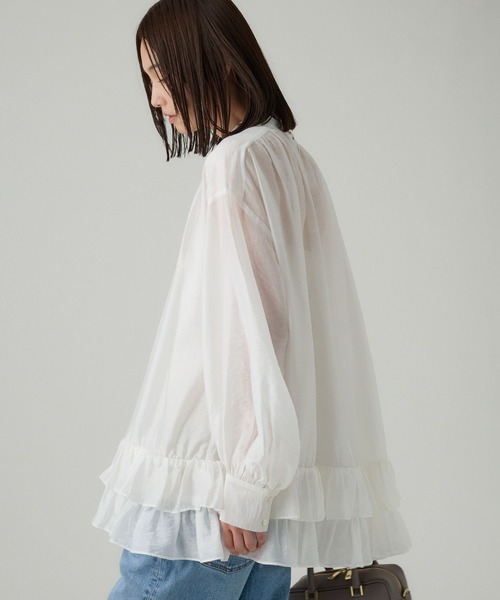BABYLONE（バビロン）の「シアーフリルブラウス（シャツ/ブラウス