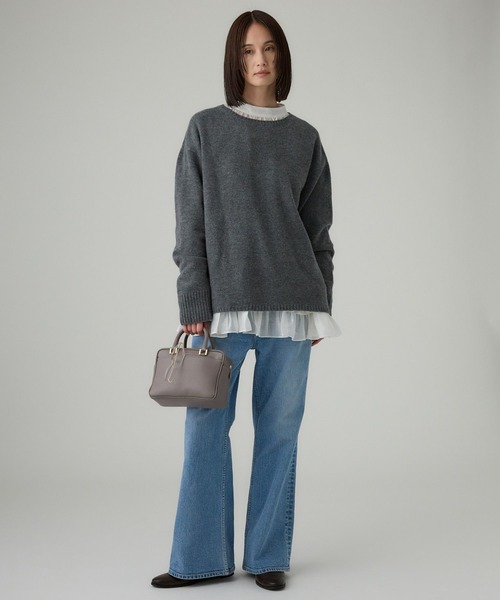 BABYLONE（バビロン）の「シアーフリルブラウス（シャツ/ブラウス・レディース・ホワイト/ブルー/ブラック・フリー）」の8枚目の写真