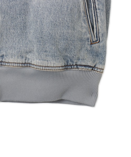 adidas(アディダス)の「adidas DENIM FIREBIRD TRACK TOP ATMOS / アディダス デニム ファイヤー バード トラックトップ アトモス【SP】(デニムジャケット・メンズ・ライトインディゴブルー・XXL/XL/L/M/S/XS/3XL)」の9枚目の写真