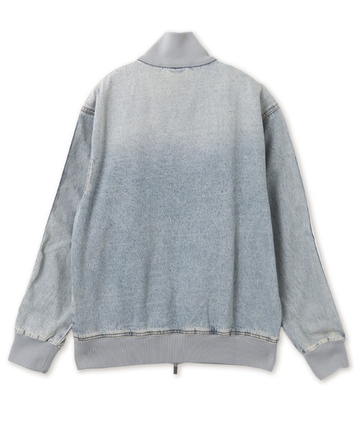 adidas(アディダス)の「adidas DENIM FIREBIRD TRACK TOP ATMOS / アディダス デニム ファイヤー バード トラックトップ アトモス【SP】(デニムジャケット・メンズ・ライトインディゴブルー・XXL/XL/L/M/S/XS/3XL)」の11枚目の写真