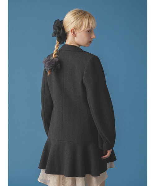 FURFUR(ファーファー)の「ツイードフレアドレスコート(チェスターコート・レディース・チェック/チャコールグレー/ライトグレー・F)」の8枚目の写真