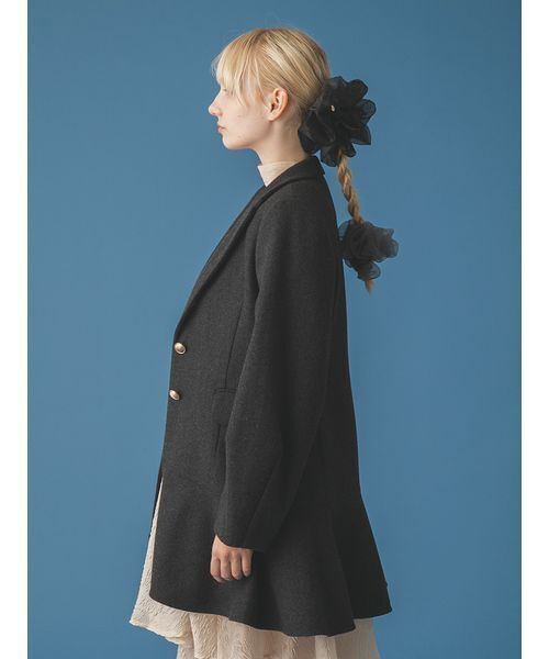 FURFUR(ファーファー)の「ツイードフレアドレスコート(チェスターコート・レディース・チェック/チャコールグレー/ライトグレー・F)」の9枚目の写真