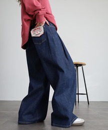 GUESS JEANS G12 Pleated Extra Wide Leg ワイドデニムパンツ