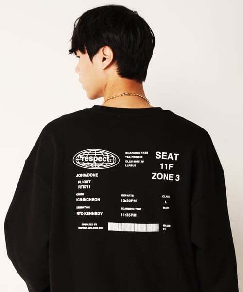RESPECT(リスペクト)の「エアラインリスペクト スウェット (ブラック)(スウェット・メンズ・その他・LARGE/MEDIUM/X-LARGE)」の1枚目の写真