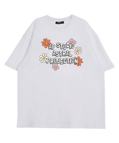 ASTRAL PROJECTION（アストラルプロジェクション）の「エーピーフラワーラウンドネック15番手綿半袖Tシャツ_ホワイト（Tシャツ/カットソー・レディース・その他・LARGE/X-LARGE）」の2枚目の写真