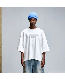 ERER（エルエル）の「ER 刺繍ディテール オーバーサイズ Tシャツ ホワイト（Tシャツ/カットソー）」