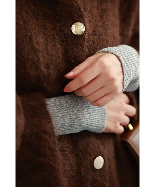 COMME des GARCONS ブラウンカーディガン変形ボレロ これでコーデが完成！ しっくりくるカーディガン（カーディガン/ボレロ