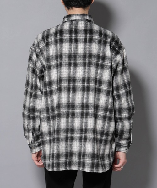 NANO universe（ナノユニバース）の「シャギーオンブレーチェックジャケット（ブルゾン・メンズ・ブラウン/ブラック・L/M）」の19枚目の写真