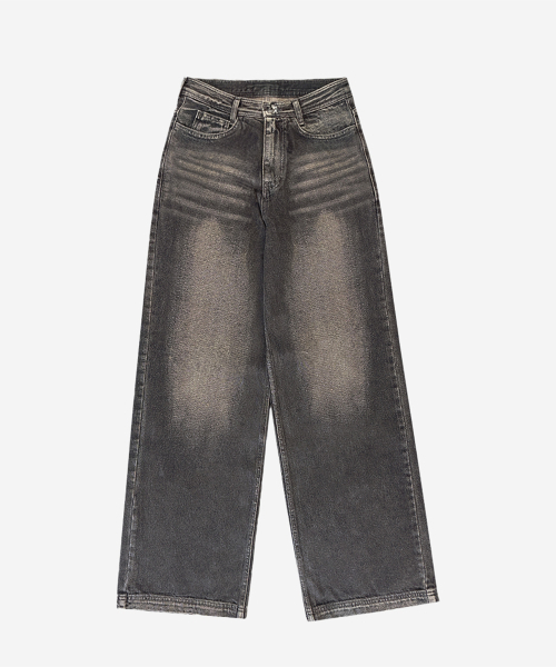 BLR（ビーエルアール）の「Dusk Washing Wide Denim Pants（デニムパンツ・レディース・ネイビー・SMALL/MEDIUM）」の2枚目の写真