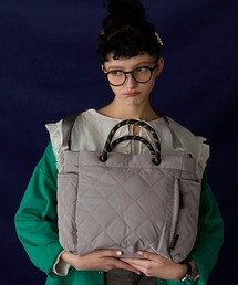 BONLECILL Marche（ボンルシールマルシェ）の「【BONLECILL Marche】《大容量／A4》2wayナイロンキルティングトートバッグ/ショルダーバッグ（トートバッグ）」