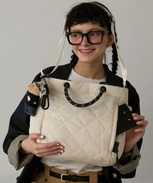 BONLECILL Marche（ボンルシールマルシェ）の「【BONLECILL Marche】《大容量／A4》2wayナイロンキルティングトートバッグ/ショルダーバッグ（トートバッグ）」