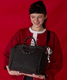 BONLECILL Marche（ボンルシールマルシェ）の「【BONLECILL Marche】《大容量／A4》2wayナイロンキルティングトートバッグ/ショルダーバッグ（トートバッグ）」