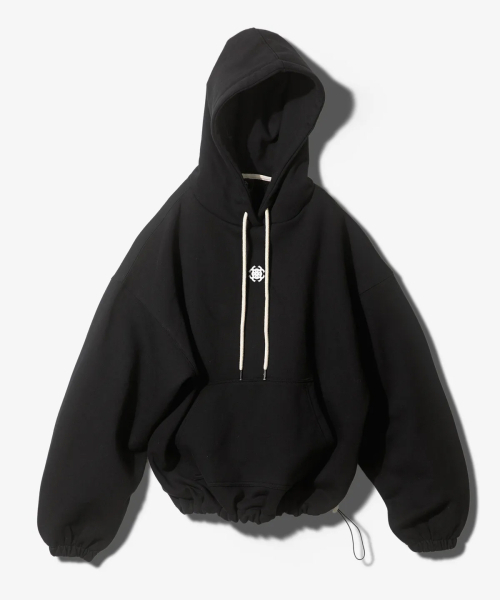 SYMBOL STRING FRENCH TERRY HOODIE - BLACK