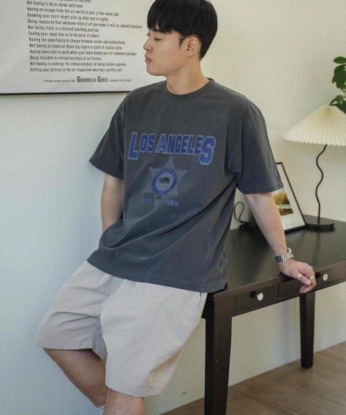 THE MILE（ザマイル）の「L.A COUNTY GARMENTS CREW [D.GREY]（Tシャツ/カットソー・メンズ・その他・SMALL/MEDIUM/LARGE/X-LARGE/X-SMALL）」の2枚目の写真