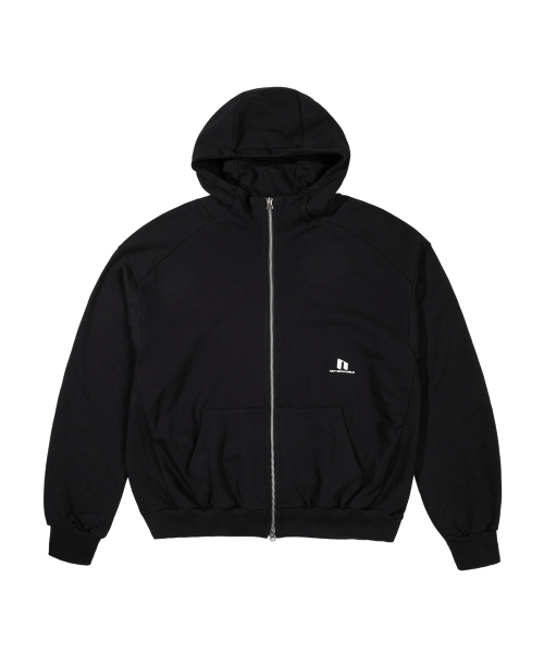 NETHERWORLD(ネザーワールド)の「SPORTY LOGO ZIP UP HOODIE BLACK(パーカー・メンズ・その他・LARGE/SMALL/MEDIUM)」の1枚目の写真