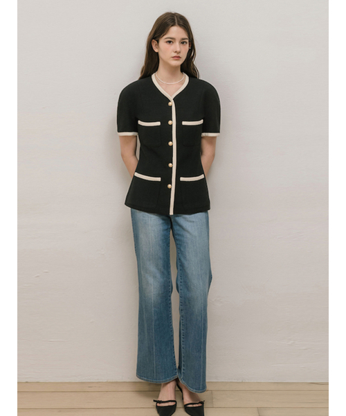 LAUTREDE MIN(ロートルドミン)の「Lautre Straight semi Bootcut Denim(デニムパンツ・レディース・ブルー・SMALL/MEDIUM)」の1枚目の写真
