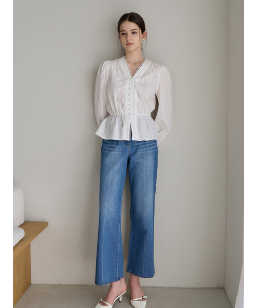 LAUTREDE MIN(ロートルドミン)の「Lautre Straight semi Bootcut Denim(デニムパンツ・レディース・ブルー・SMALL/MEDIUM)」の3枚目の写真