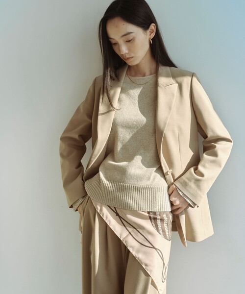 GREEN LABEL RELAXING テーラードジャケット ベージュ　パンツ ユナイテッドアローズ グリーンレーベル リラクシングのレディースの