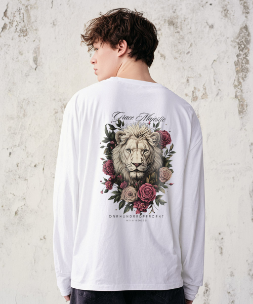 OHP(ワンハンドレッドパーセント)の「OHPxGOODD bグレースベーシック長袖Tシャツ(Tシャツ/カットソー・メンズ・ホワイト/ブラック・2XL/XL/M/L)」の3枚目の写真