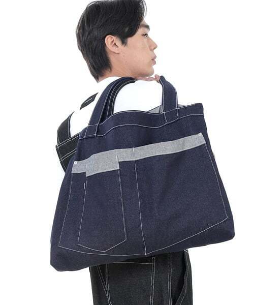 SAINTCREW(セントクルー)の「ウォーカー&ビルダーメガビックデニムショルダーバッグWBM-109インディゴWHS(エコバッグ/サブバッグ・メンズ・その他・フリー)」の4枚目の写真