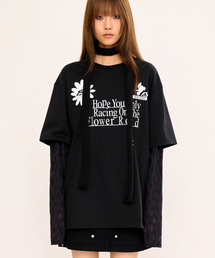 レイヤードTシャツ ブラック