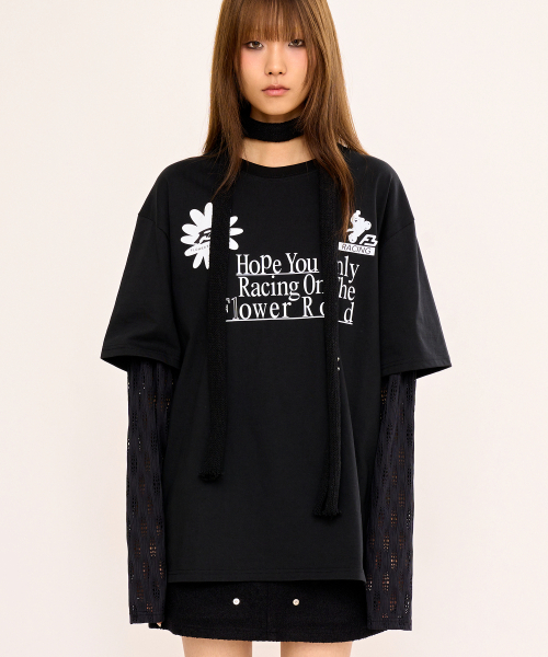 FANYOUNG（ファンヤング）の「レイヤードTシャツ ブラック（Tシャツ/カットソー・レディース・その他・SMALL/MEDIUM）」の2枚目の写真