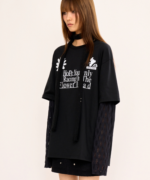 FANYOUNG（ファンヤング）の「レイヤードTシャツ ブラック（Tシャツ/カットソー・レディース・その他・SMALL/MEDIUM）」の3枚目の写真