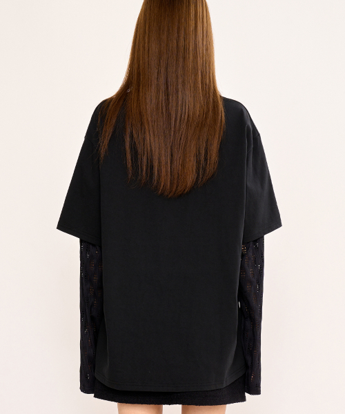 FANYOUNG（ファンヤング）の「レイヤードTシャツ ブラック（Tシャツ/カットソー・レディース・その他・SMALL/MEDIUM）」の5枚目の写真