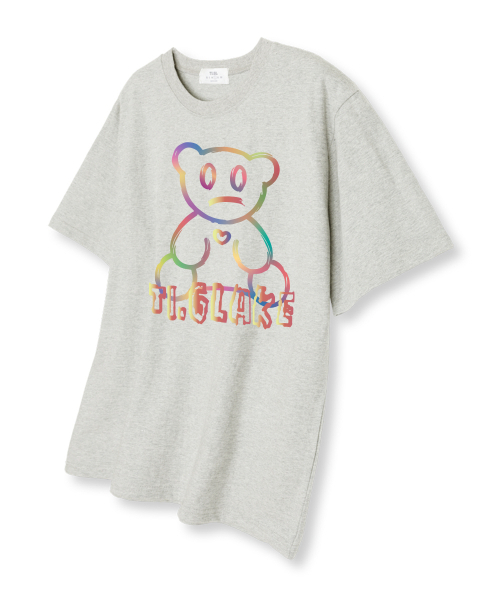 TI.GLAKE(ティーグレイク)の「レインボーベア 半袖Tシャツ オートミール(Tシャツ/カットソー・レディース・その他・LARGE/X-LARGE/XX-LARGE)」の1枚目の写真