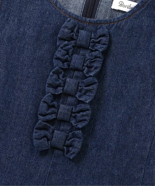 Boribon(ボリボン)の「リボンモチーフココデニムジャンスカ(ワンピース・キッズ・ネイビー/アイボリー・120/110/100/90/80/70)」の10枚目の写真