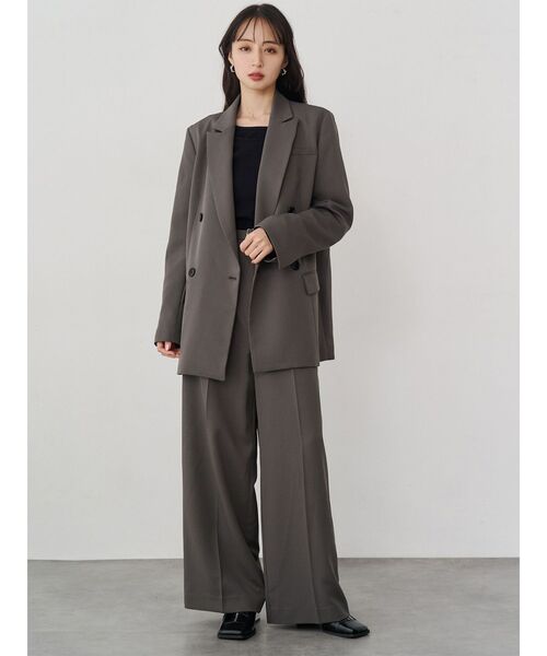 MURUA（ムルーア）の「【セットアップ対応】フロントベルトワイドパンツ（スラックス・レディース・ブラック/ベージュ/ミント/グレー・2/1）」の10枚目の写真